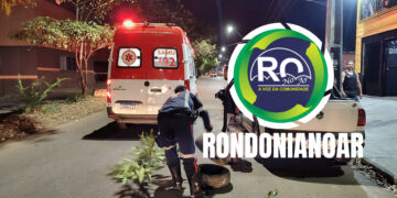 Acidente entre moto e carro deixa vítima com possível fratura em Porto Velho