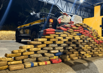 PRF apreende mais de 420 kg de droga escondidos em fundo falso de caminhão