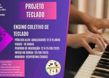 Centro Jorge Andrade abre inscrições para Projeto de Teclado em Grupo voltado para adolescentes de 12 a 15 anos