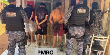 10º BPM – POLÍCIA MILITAR RECUPERA VEÍCULO ROUBADO EM SANTA LUZIA D’OESTE E PRENDE QUADRILHA