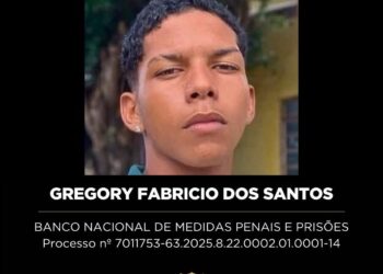  PROCURA-SE:  GREGORY FABRÍCIO DOS SANTOS BRAZ por tentativa de homicídio