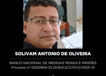 PC: PROCURA-SE:  SOLIVAM ANTONIO DE OLIVEIRA SANTANA por estupro de vulnerável
