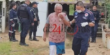 Padrasto é ferido por enteado ao defender esposa