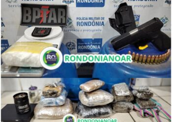 BPTAR: Três suspeitos foram presos com droga é arma roubada de policial