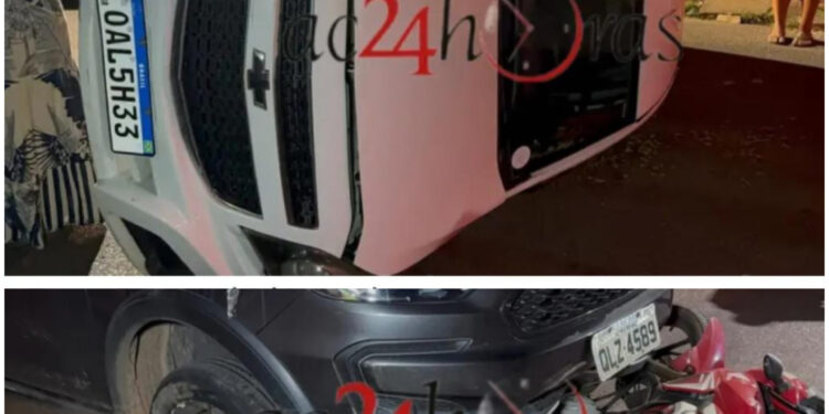 Motorista fica ferido após capotamento de veículo no bairro Manoel Julião