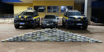 PRF apreende 97 Kg de cocaína em Miranda (MS)