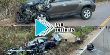 URGENTE: Motorista foge depois de atropelar casal com criança em moto na zona sul; piloto morreu