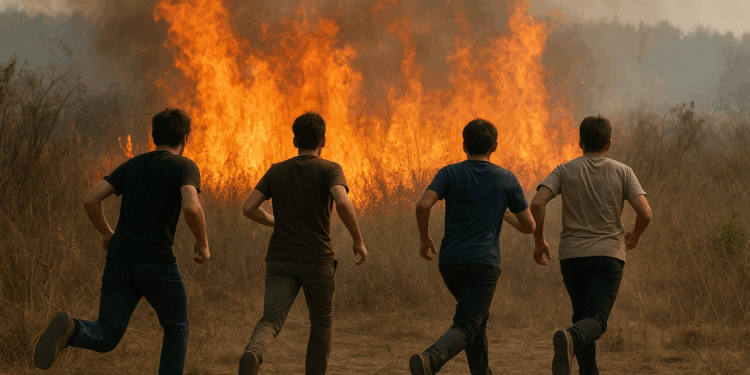 INCENDIÁRIOS SÃO PRESOS PELA PM APÓS ATEAREM FOGO EM VEGETAÇÃO PRÓXIMO AO NOVO SHOPPING