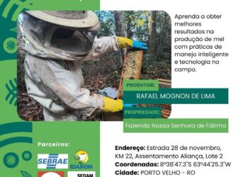 Sistema FAPERON/Senar promove Dia de Campo em Porto Velho com Concurso de Qualidade do Mel e palestras técnicas