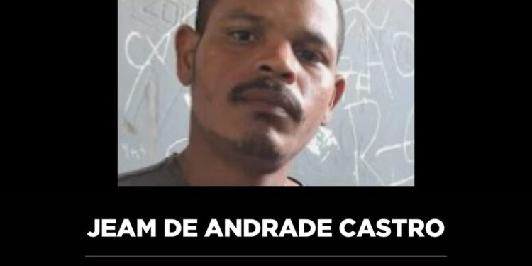 PROCURA-SE: JEAM DE ANDRADE CASTRO você pode contribuir na localização e detenção do suspeito.