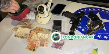 Polícia militar fecha boca de fumo e apreende drogas, simulacros e dinheiro em Porto Velho