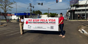 Pit Stop pela Vida mobiliza motoristas em Porto Velho sobre importância da doação de sangue e cadastro de medula óssea