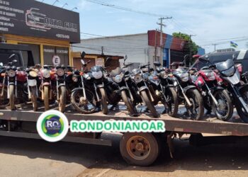 Moto recuperadas em Porto Velho são encaminhadas para depósito da polícia