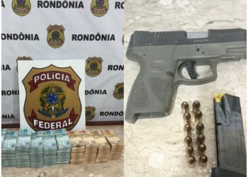 PF apreende R$ 600 mil e prende suspeito por porte ilegal de arma de fogo em Rondônia