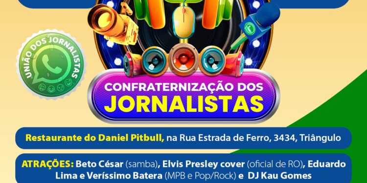 13ª Festa dos Jornalistas de Rondônia acontece dia 06 de dezembro no Restaurante do Daniel Pitibul
