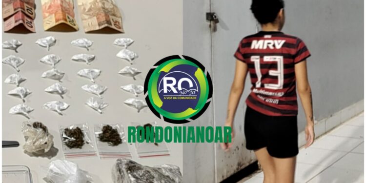 Pequena do tráfico é presa com várias porções de drogas em condomínio