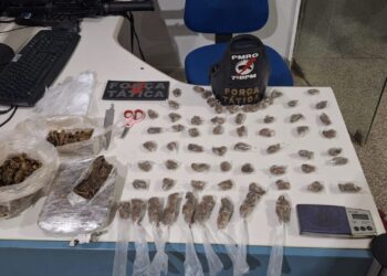 ARIQUEMES – GUARNIÇÃO DA POLICIA MILITAR PRENDE CASAL QUE TRAFICAVA NO MUNICÍPIO