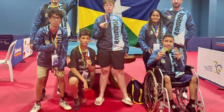 Rondônia soma três ouros no tênis de mesa das Paralimpíadas Escolares 2025