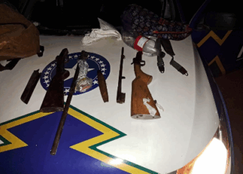 10º BPM – POLÍCIA MILITAR CONDUZ DOIS INDIVÍDUOS COM ARMAS E MUNIÇÕES EM ALTA FLORESTA D’OESTE/RO