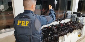 PRF apreende 59 Kg de cabelos humanos em Água Clara (MS)