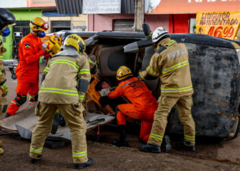Simulação de acidente é promovida pelo governo de RO e alerta sobre os riscos no trânsito