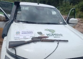 AÇÃO CONJUNTA DA POLÍCIA AMBIENTAL E ICMBIO RESULTA EM PRISÃO POR PORTE ILEGAL DE ARMA EM UNIDADE DE CONSERVAÇÃO
