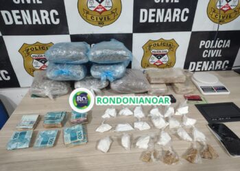 DENARC: Prende membro do Comando Vermelho com 10 kg de drogas e R$ 15 mil em Porto Velho.