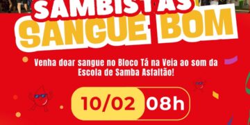 FAMÍLIA ASFALTÃO SE UNE À FHEMERON  NA CAMPANHA SAMBISTA SANGUE BOM
