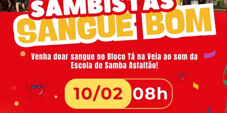 FAMÍLIA ASFALTÃO SE UNE À FHEMERON  NA CAMPANHA SAMBISTA SANGUE BOM