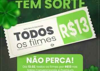 Cine Araújo no Porto Velho Shopping terá ingressos a R$ 13 nesta sexta-feira, 13