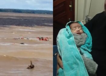 Amazonas “Foi Deus”: recém-nascido é resgatado dentro de cooler durante naufrágio no Encontro das Águas