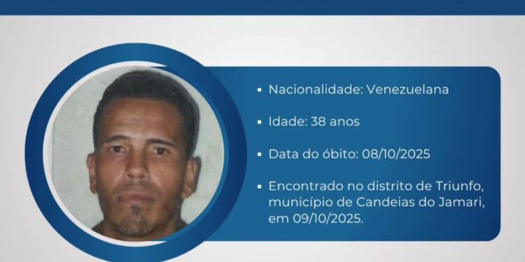 A Polícia Civil de Rondônia vem a público informar que se encontra, no Instituto Médico Legal de Porto Velho