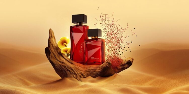 Natura lança Essencial Safran, fragrância que une o luxuoso açafrão da perfumaria árabe com o ishpink, joia amazônica