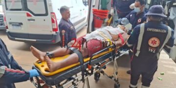 Homem fica gravemente ferido após ser atingido com golpe de enxada na cabeça