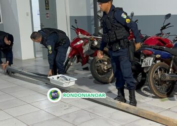 VEJA O VÍDEO: Briga de casal termina em prisão por receptação de poste de energia no bairro Costa e Silva, Porto Velho