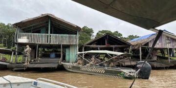PF e IBAMA deflagram Operação contra garimpo ilegal no Rio Madeira/RO
