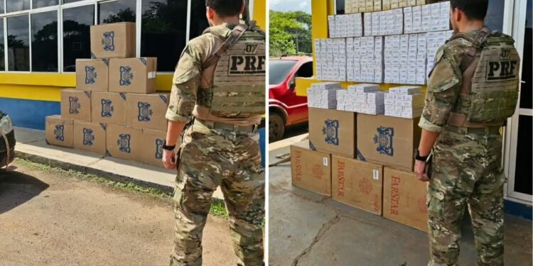 Mais de 12 mil maços de cigarros são apreendidos na BR-364