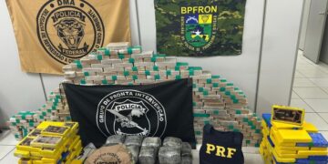 PF, PRF e PM apreendem cerca de 390 kg de drogas e prendem dois suspeitos
