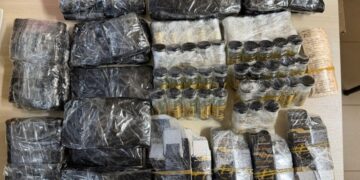 PF apreende caminhão com carga de cigarros e de remédios anabolizantes no PR