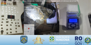 FORÇA TÁTICA DO 7º BPM REALIZA PRISÃO E APREENSÃO DE DROGAS NO SETOR 10