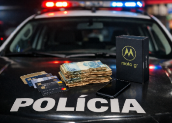 PM INTENSIFICA FISCALIZAÇÃO E ABORDA SUSPEITO COM OBJETOS SEM PROCEDÊNCIA COMPROVADA