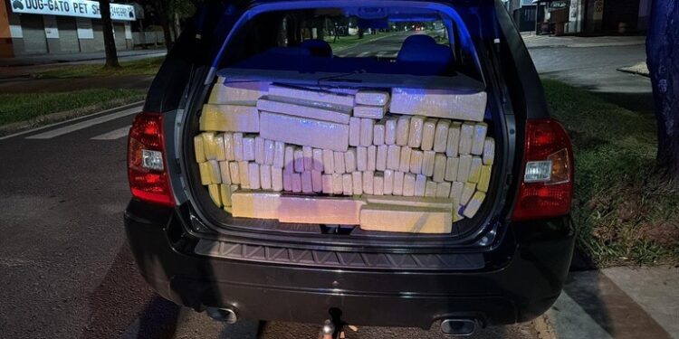 PF realiza prisão em flagrante e apreende 575 kg de maconha