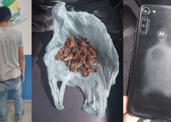 PM INTENSIFICA COMBATE AO TRÁFICO E PRENDE SUSPEITO COM DROGAS E CELULAR FURTADO