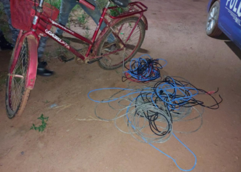 PMRO prende suspeito de furto de fios elétricos durante a madrugada em Guajará-Mirim