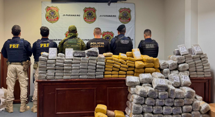 Forças de segurança apreendem cerca de 460 quilos de drogas em São Francisco do Guaporé (RO)