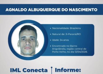 A Polícia Civil de Rondônia vem a público informar que se encontra, no Instituto Médico Legal de Porto Velho