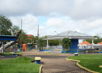 Praça Aluízio Ferreira é opção de lazer para famílias