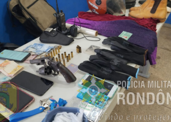 POLÍCIA MILITAR ESCLARECE HOMICÍDIO, PRENDE AUTORES, APREENDE ARMA E DROGAS EM VILHENA