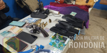 POLÍCIA MILITAR ESCLARECE HOMICÍDIO, PRENDE AUTORES, APREENDE ARMA E DROGAS EM VILHENA