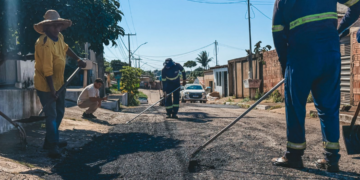Bairro São João Batista recebe intervenção asfáltica da prefeitura